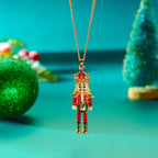 Nutcracker Soldier Rhinestone Metal Necklace N5678 - view 4