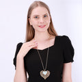 Heart-Shaped Metal Necklace N5689 - view 3