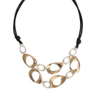 Teardrop Pendant Metal Necklace N5695 - view 2