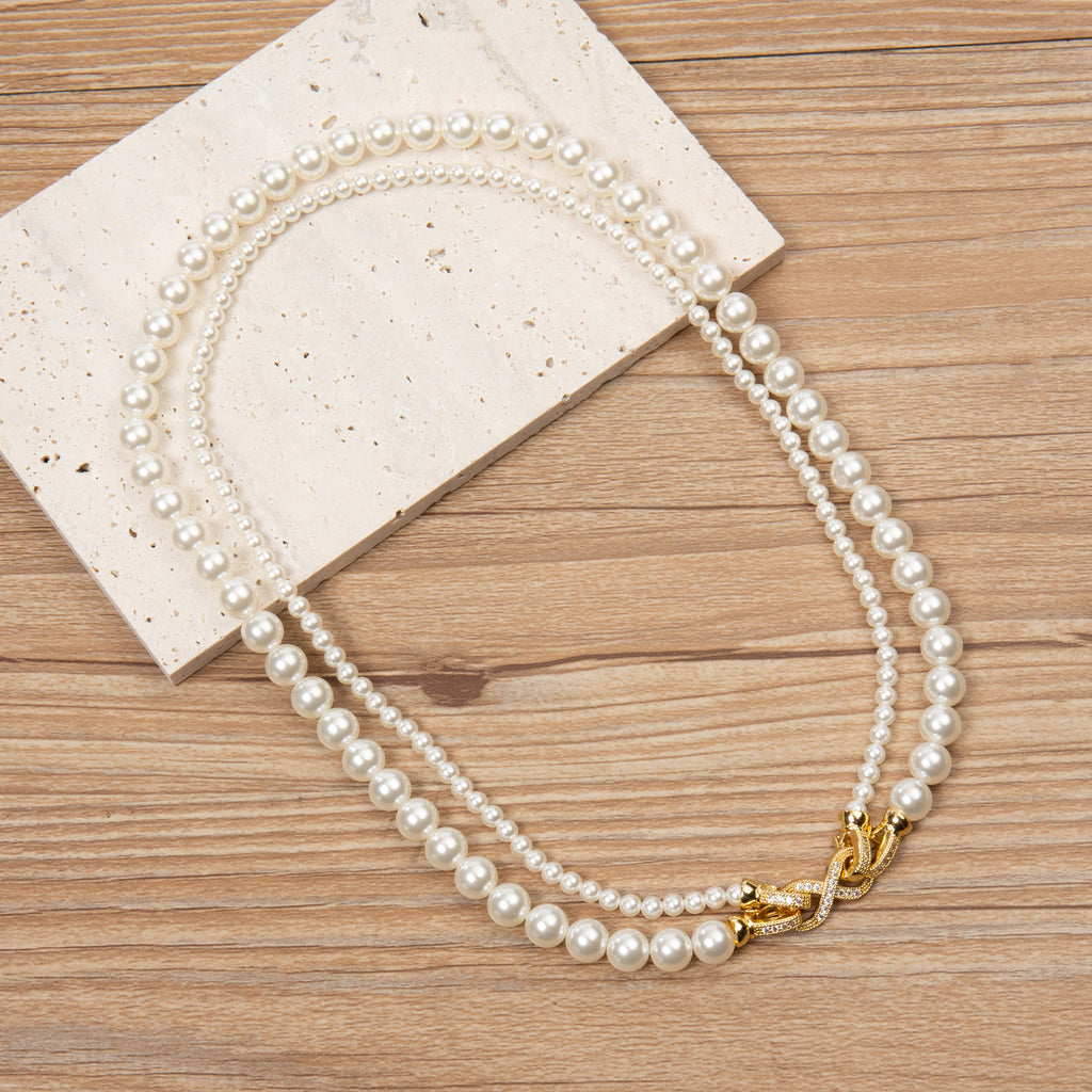 Double Layer Baroque Style Lock Necklace N5705 - view 4