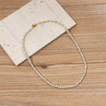 Glass Pearl And Rhinestone Necklace N5718