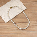 Baroque-Style Lock Necklace 8MM N5720