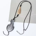 Cat Pendant Leather Necklace N5726