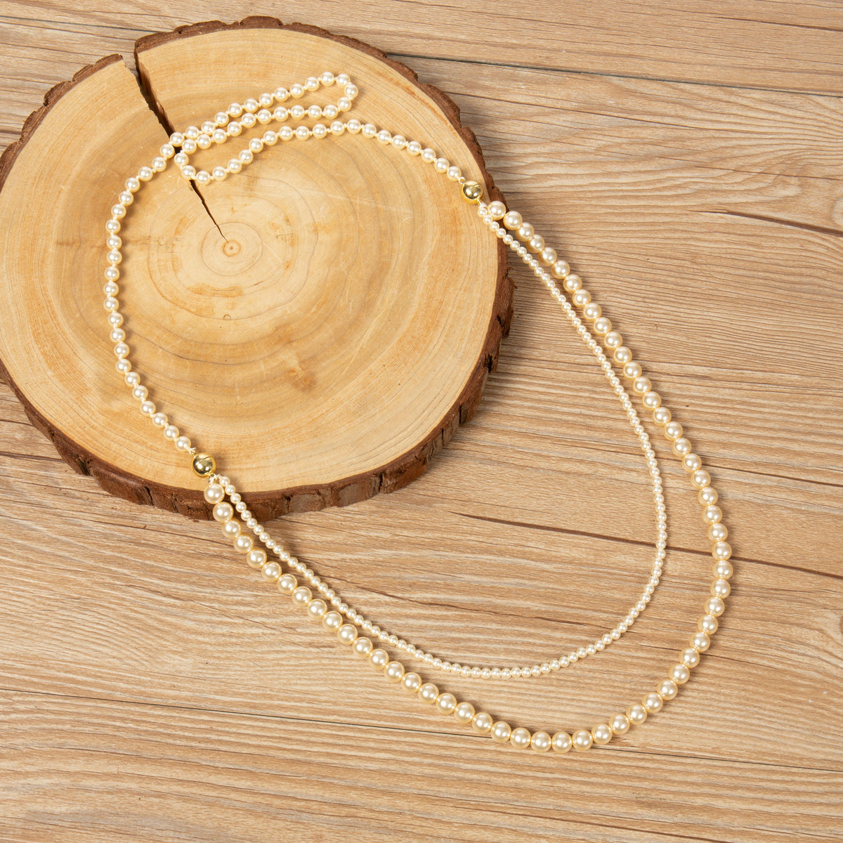Glass Beads Pearl Necklace N5745