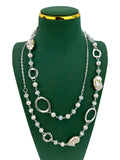 Glass Beads Pearl Alloy Necklace N5775 - view 2
