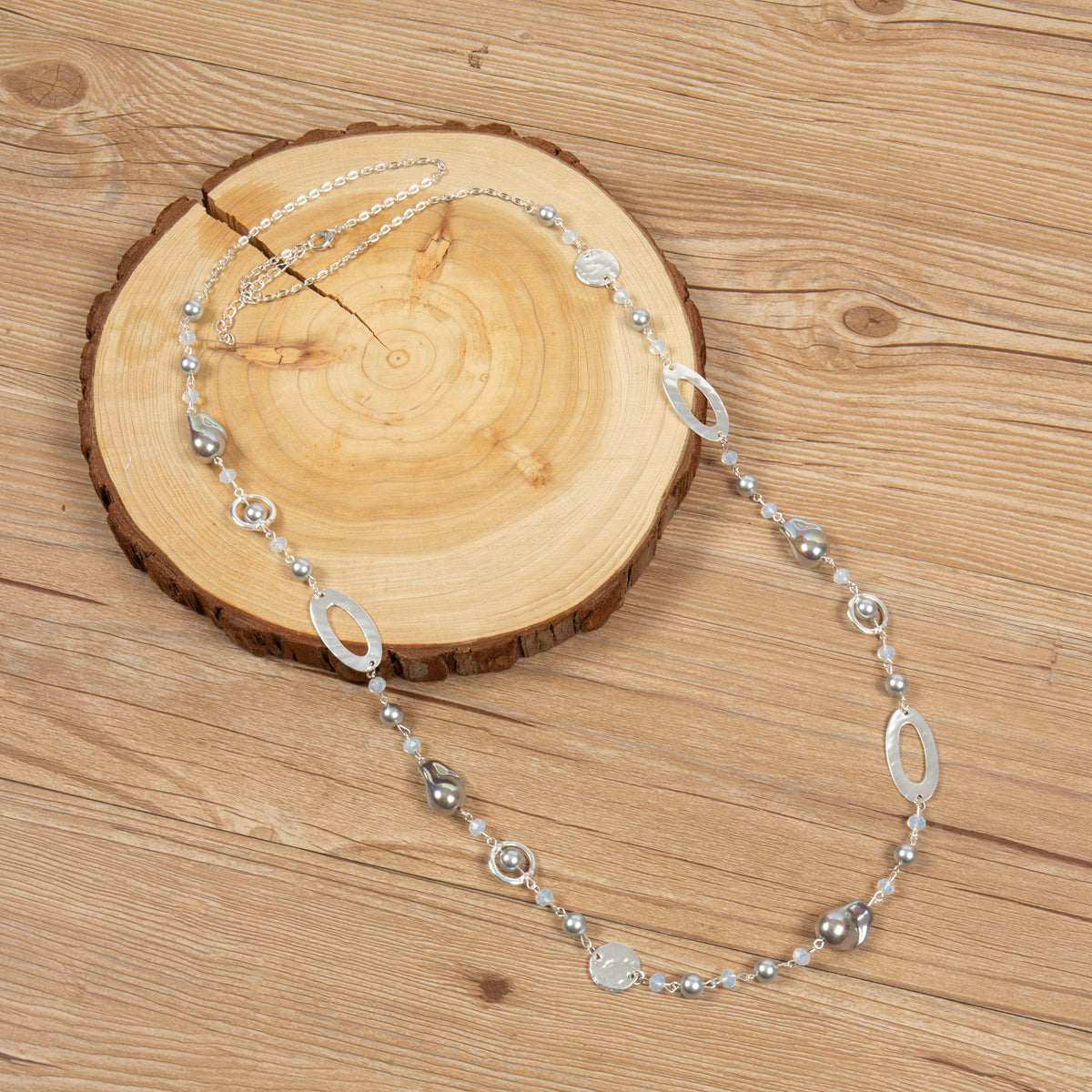 Irregular Alloy Necklace N5777 - view 2