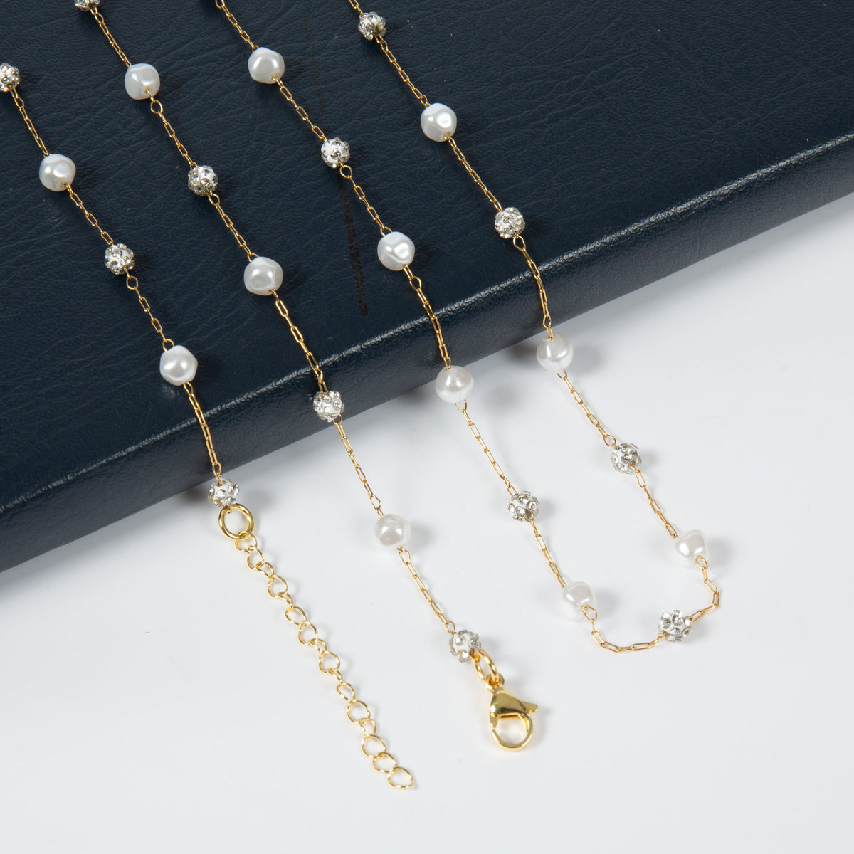 Glass Beads Stainless Steel Necklace N5783