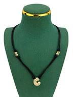 18K Gold Plated Alphabet Cubic Zirconia Necklace N5801