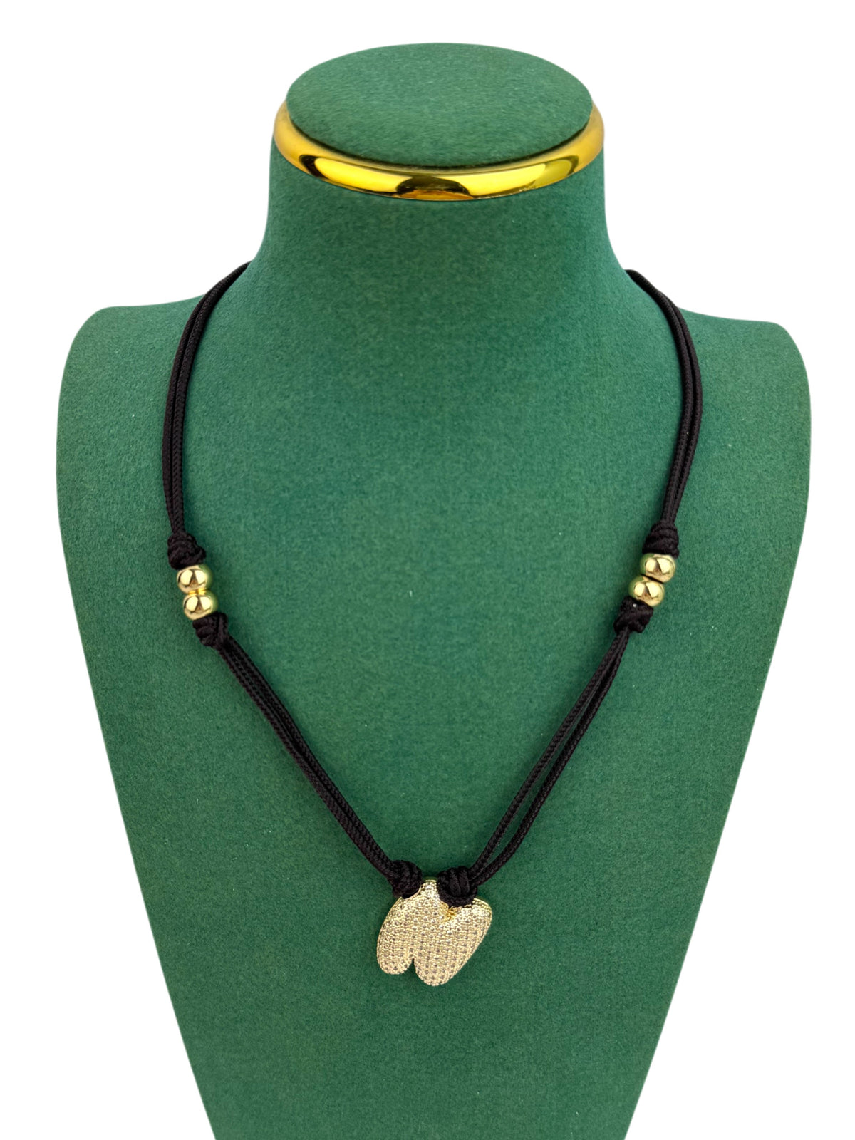 18K Gold Plated Alphabet Cubic Zirconia Necklace N5801