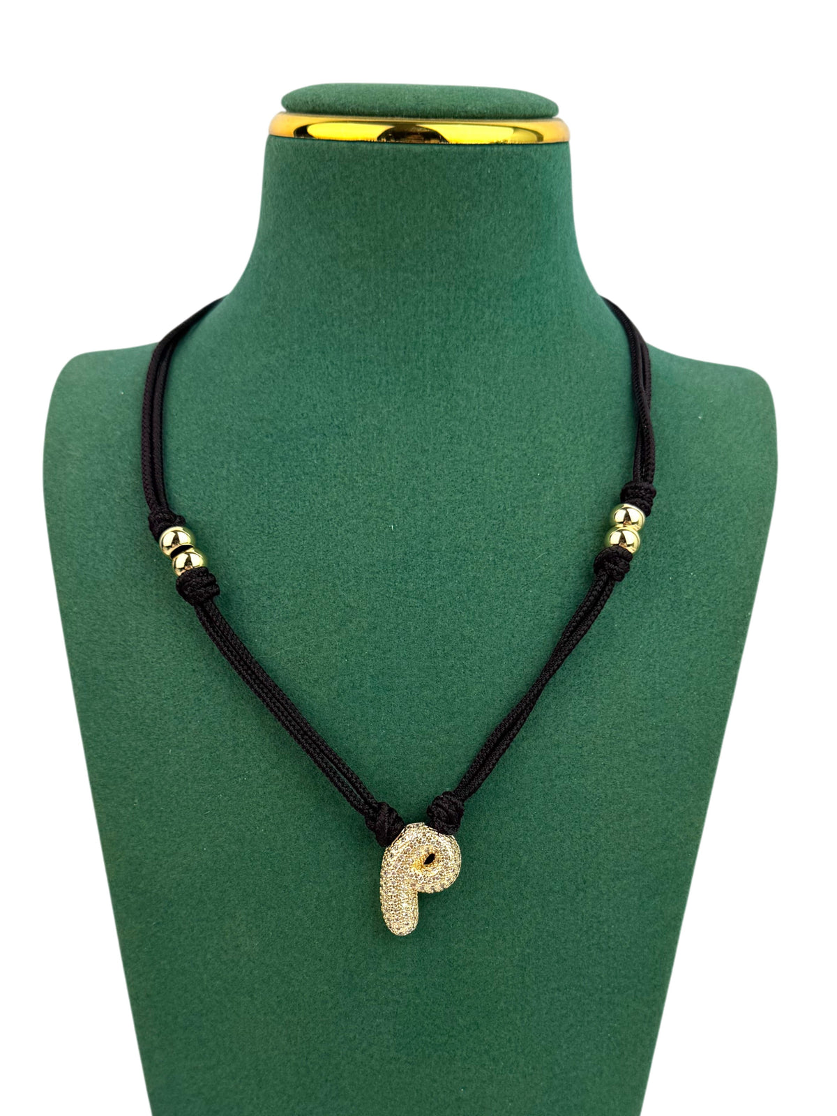 18K Gold Plated Alphabet Cubic Zirconia Necklace N5801