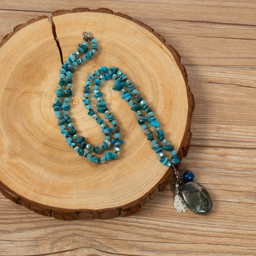 Blue Apatite Necklace N5837