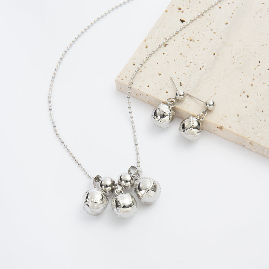18K Gold-Plated Bell Pendant Necklace N5851-SET