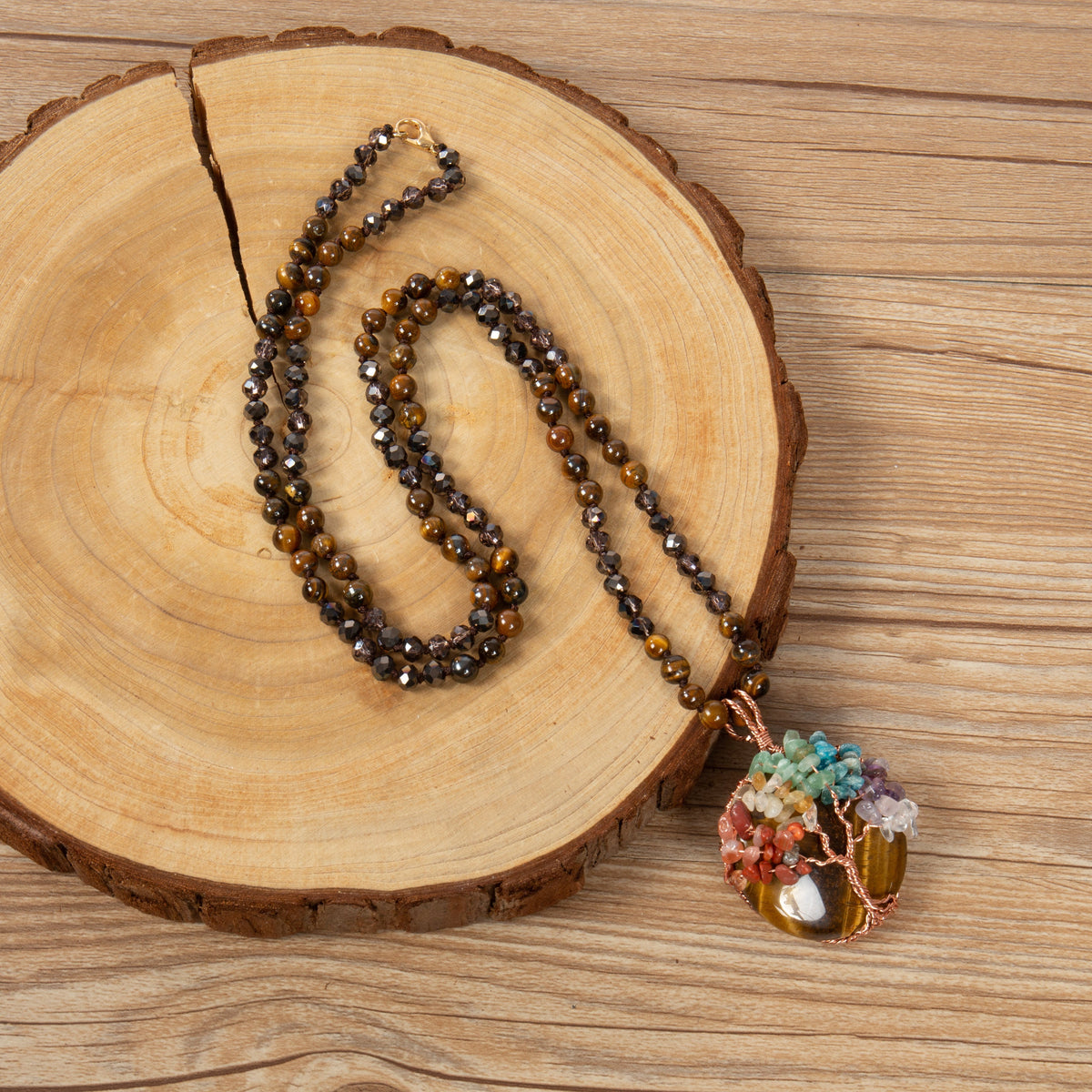 Tiger Eye Necklace N5858 - Tiger Eye