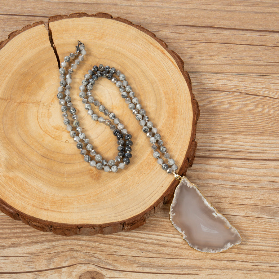 Agate Pendant Necklace N5861