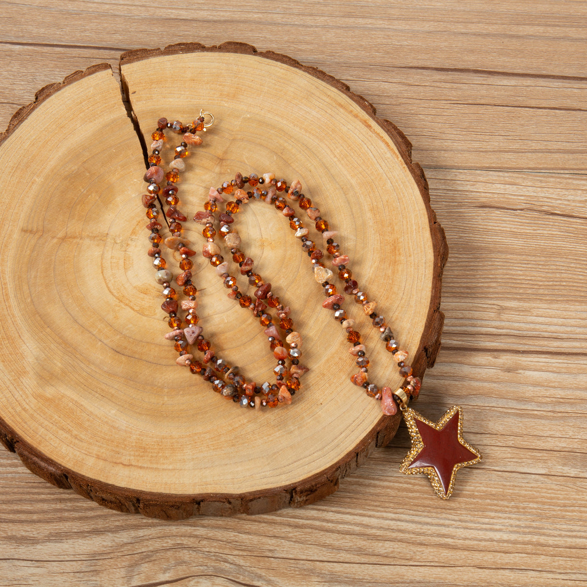 Carnelian Pendant Necklace N5950 - Carnelian