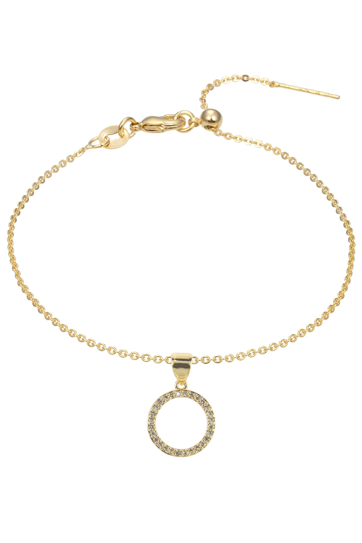Circle Zircon Pendant For Bracelet BP0571