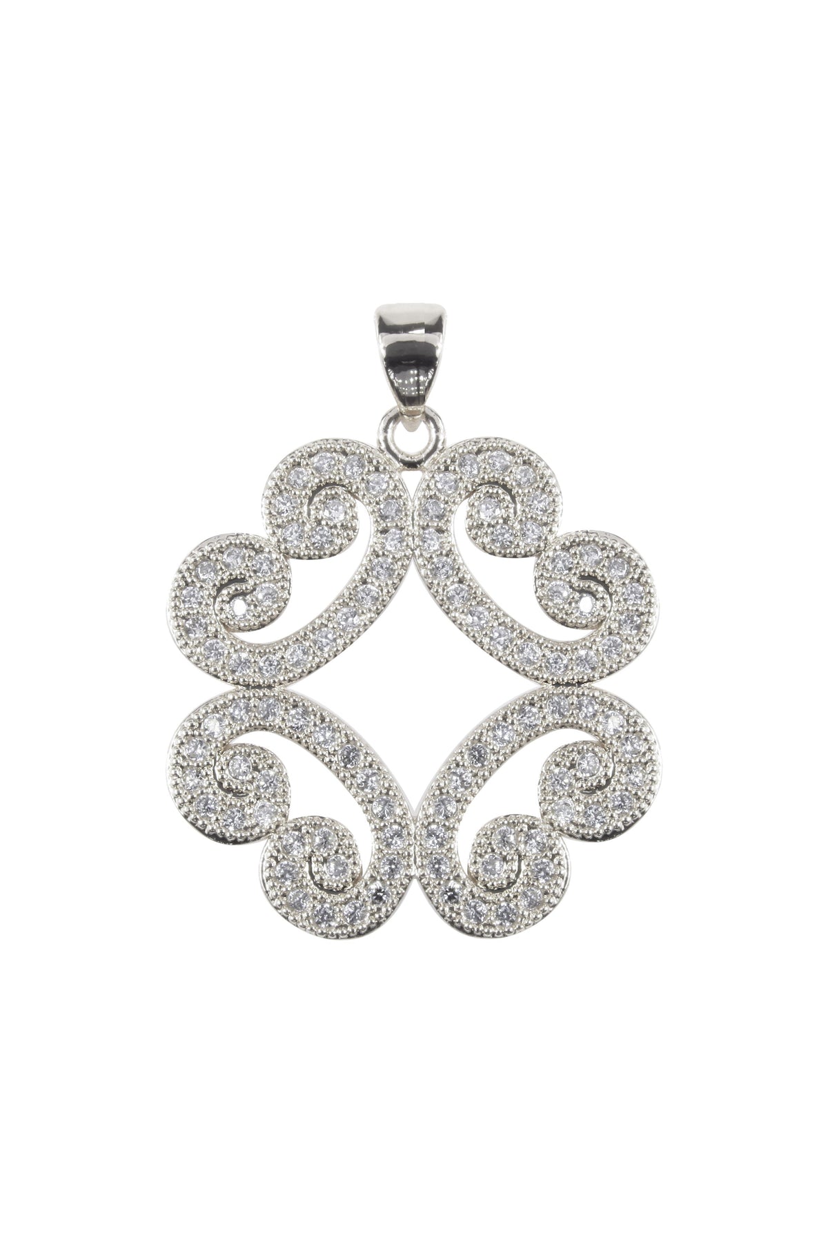 Flower Zircon Pendant For Bracelet BP0578