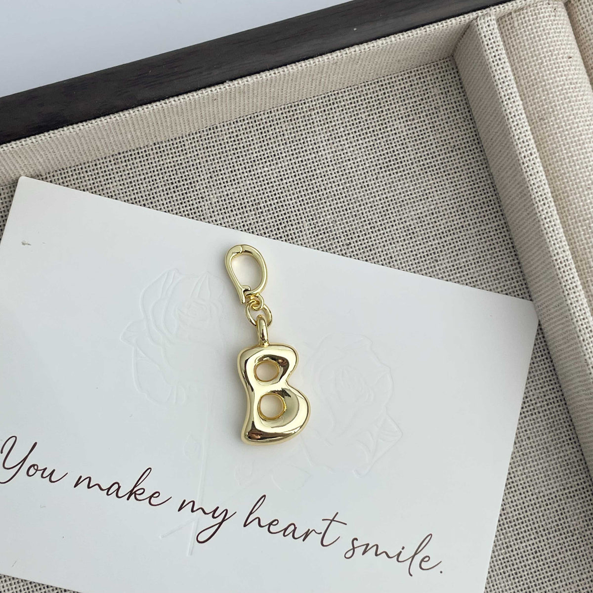 Alphabet Alloy Pendant P0676 - B