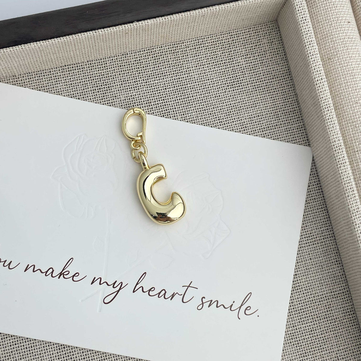 Alphabet Alloy Pendant P0676 - C