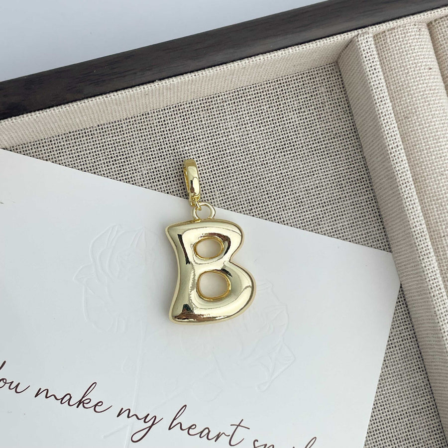 Large Alphabet Alloy Pendant P0677