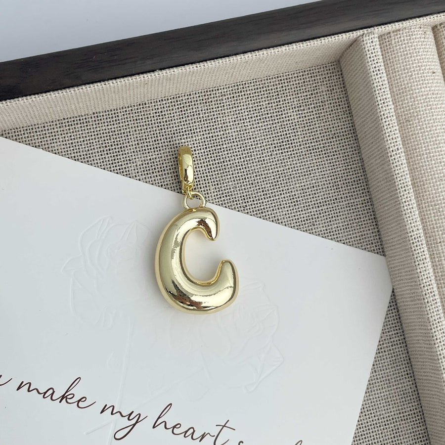 Large Alphabet Alloy Pendant P0677