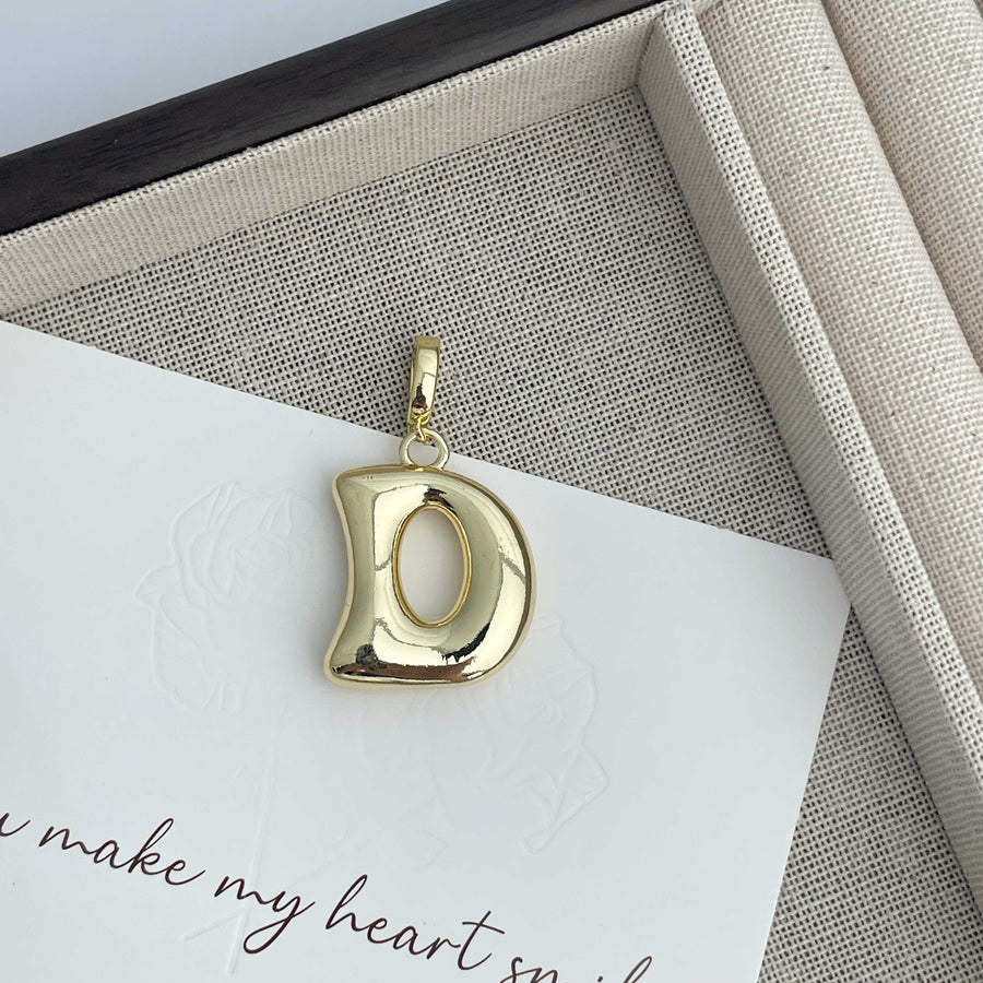 Large Alphabet Alloy Pendant P0677