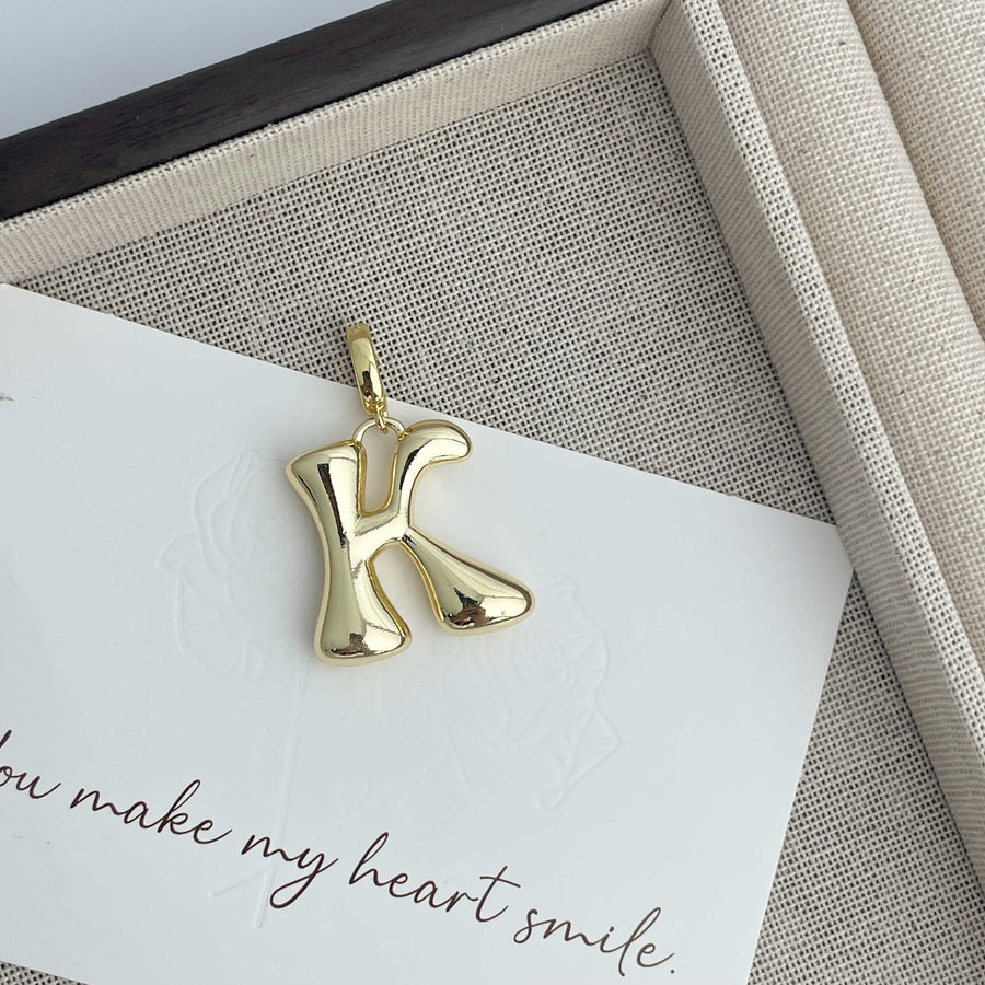 Large Alphabet Alloy Pendant P0677