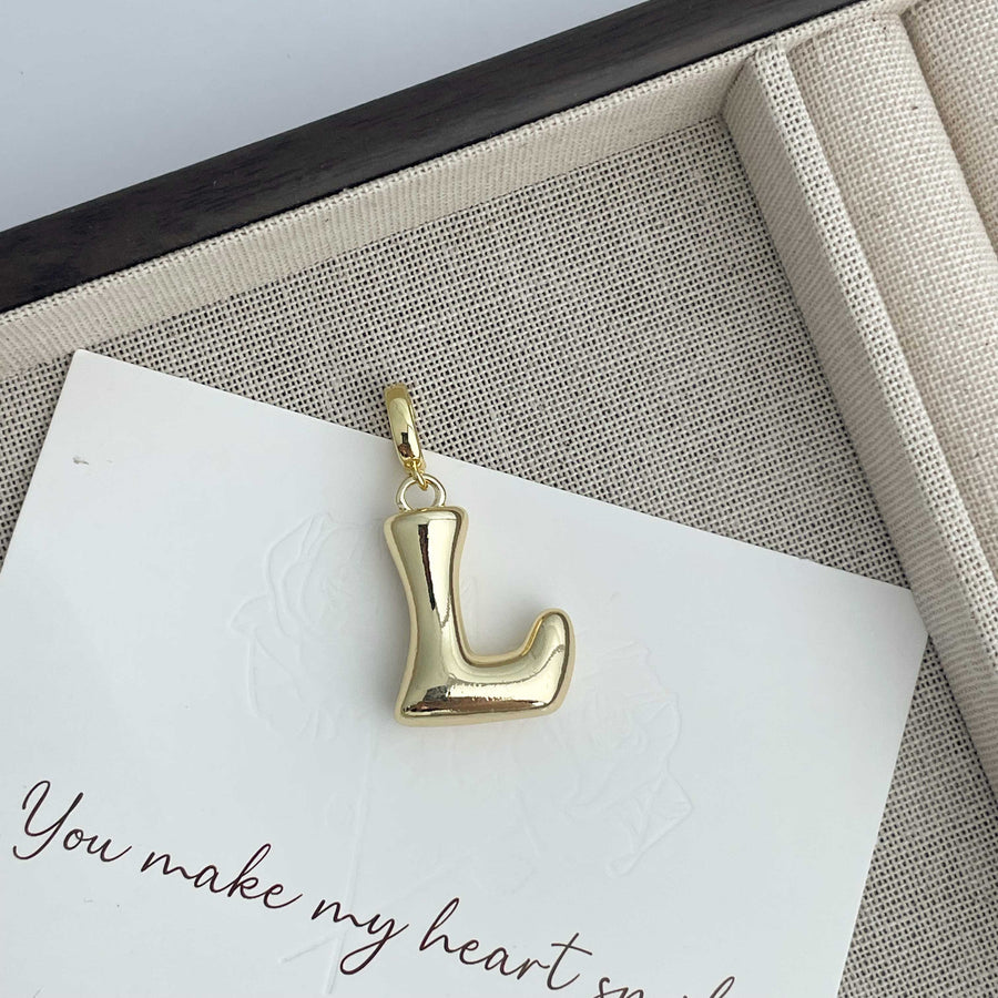 Large Alphabet Alloy Pendant P0677