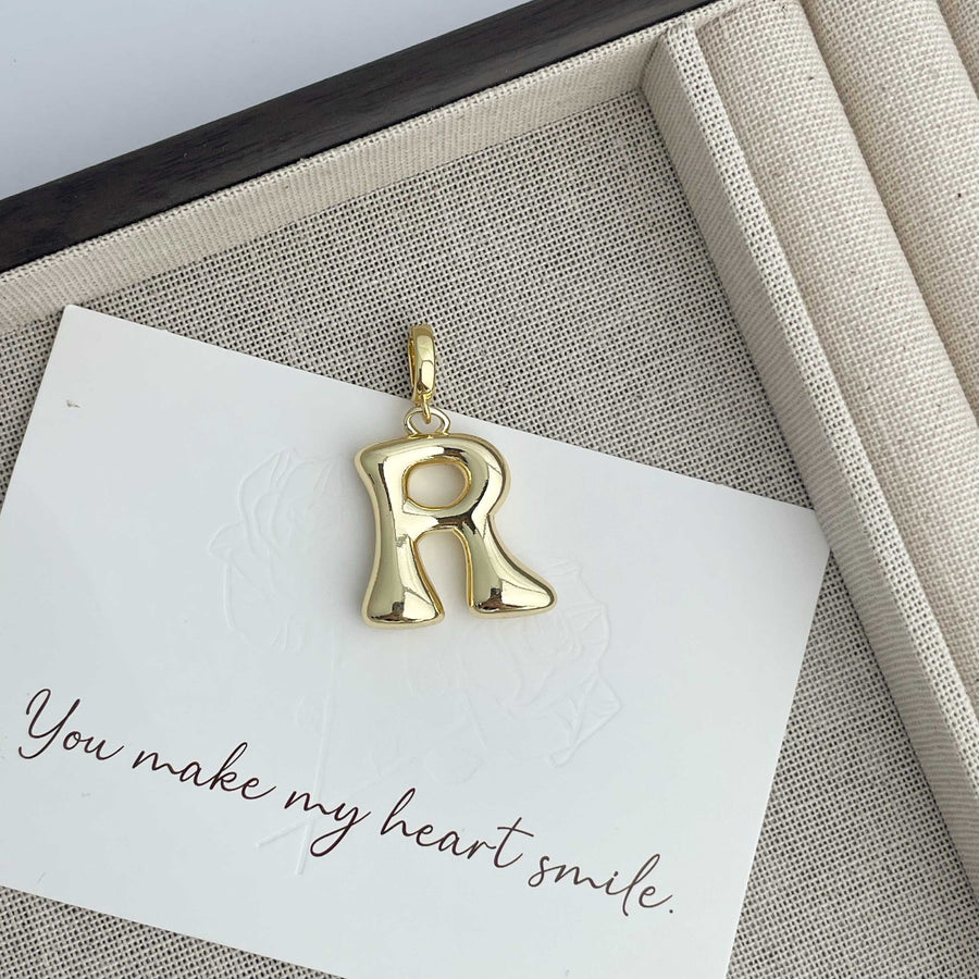 Large Alphabet Alloy Pendant P0677