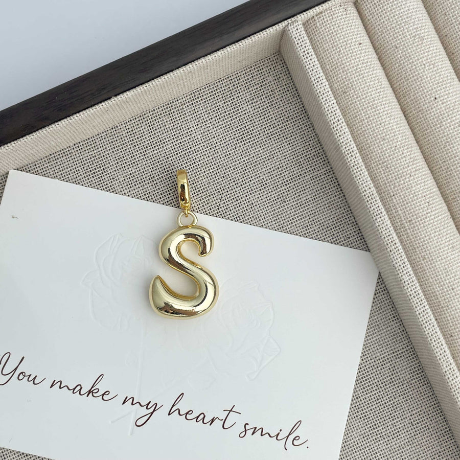 Large Alphabet Alloy Pendant P0677
