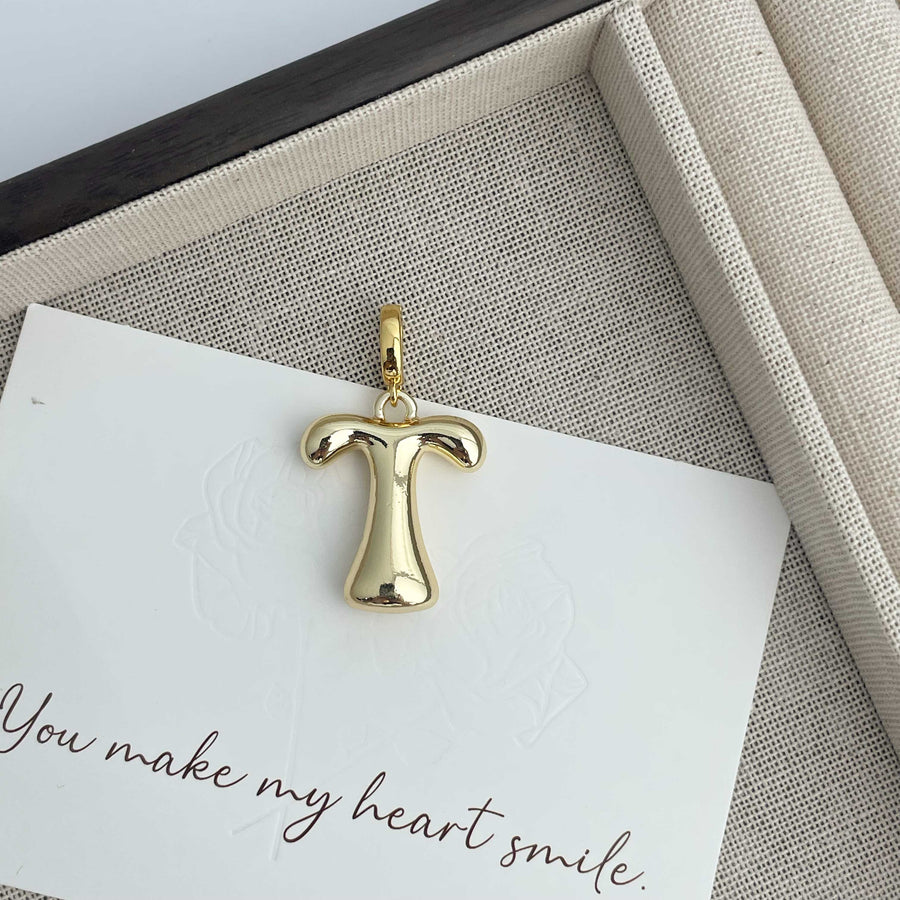 Large Alphabet Alloy Pendant P0677