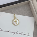 18K Gold-Plated Cross Cubic Zirconia Pendant P0694