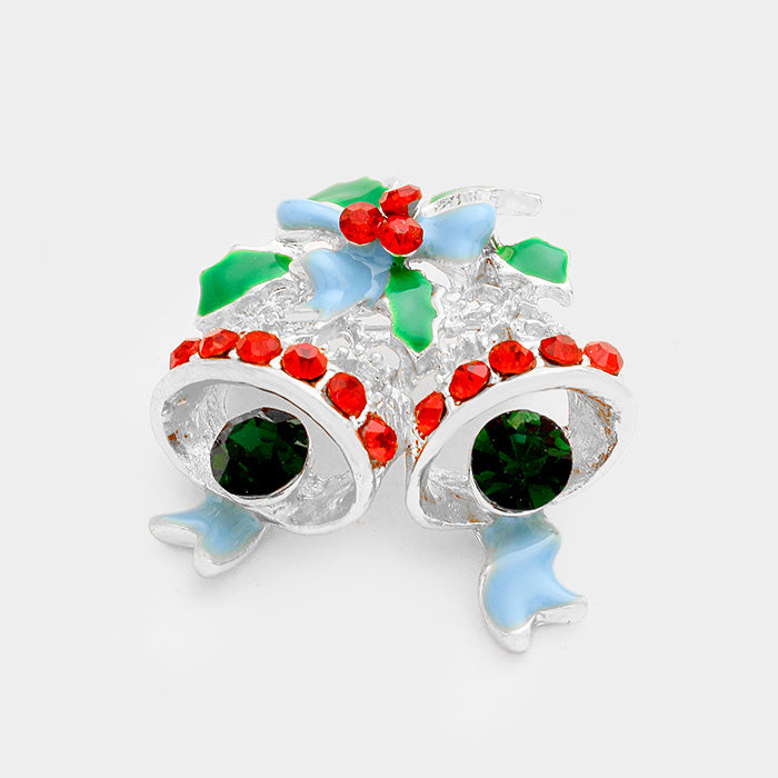 Bell Rhinestone Brooch P1193