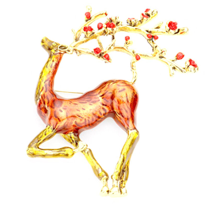 Deer Alloy Brooch P1146