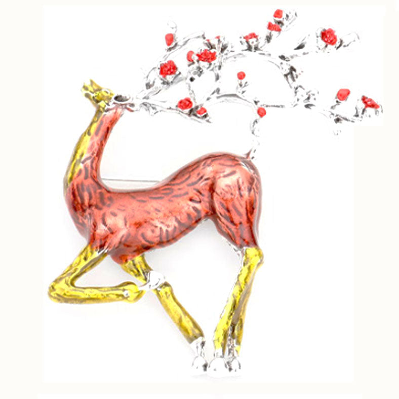 Deer Alloy Brooch P1146