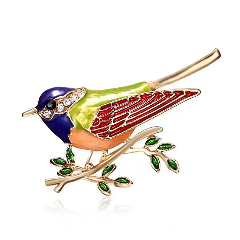 Alloy Bird Enamel Brooch PA3177