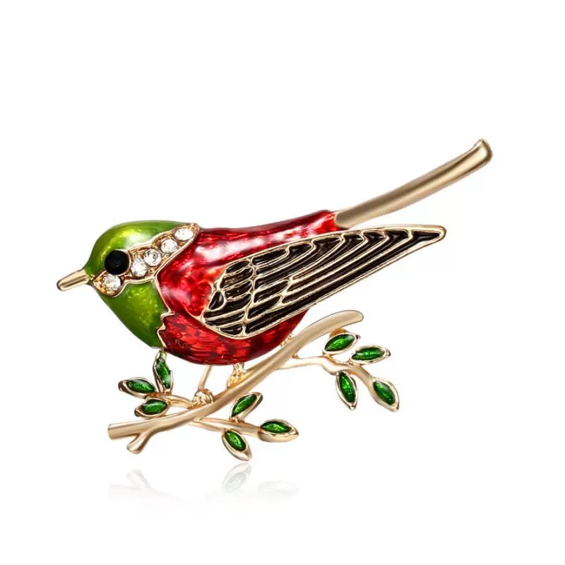 Alloy Bird Enamel Brooch PA3177
