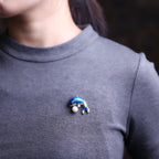 Alloy Rhinestone Dolphin Brooch PA3178
