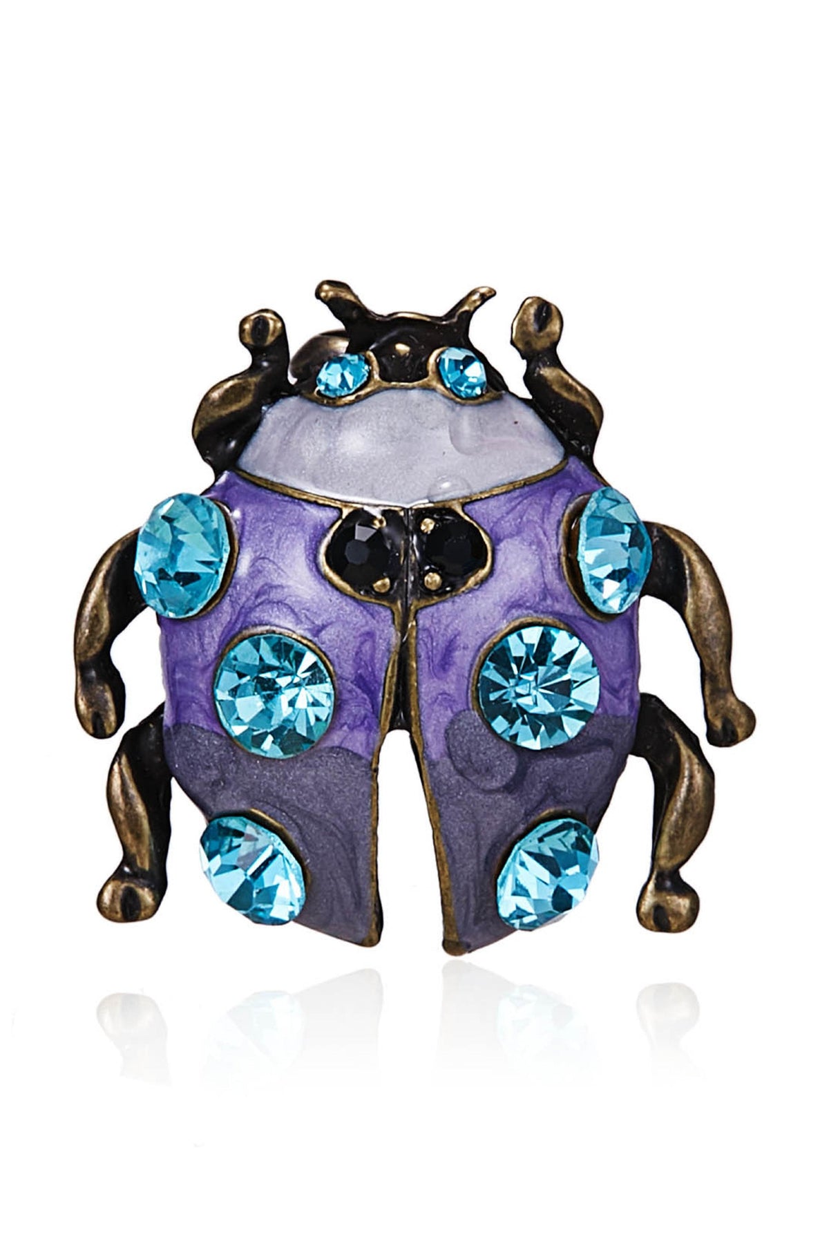 Alloy Rhinestone Ladybug Brooch PA3185 - view 8