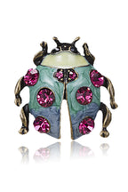 Alloy Rhinestone Ladybug Brooch PA3185 - view 2