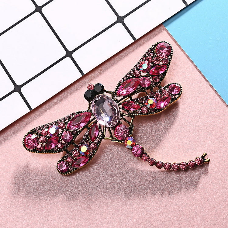 Rhinestone Dragonfly Brooch PA3211 - Large PA3211