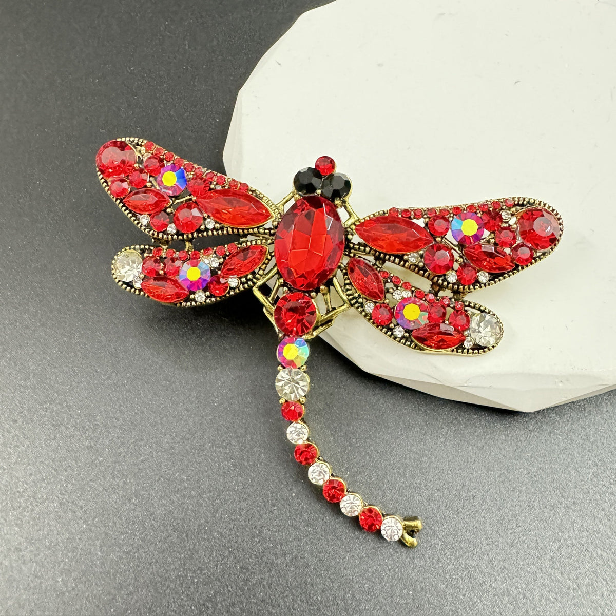 Rhinestone Dragonfly Brooch PA3211 - Large PA3211