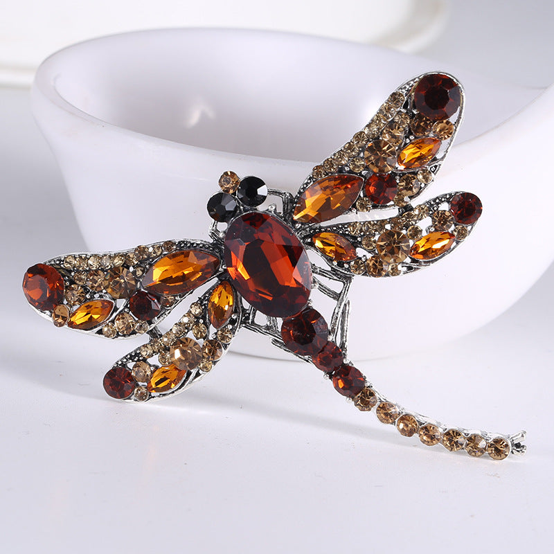 Rhinestone Dragonfly Brooch PA3211 - Large PA3211