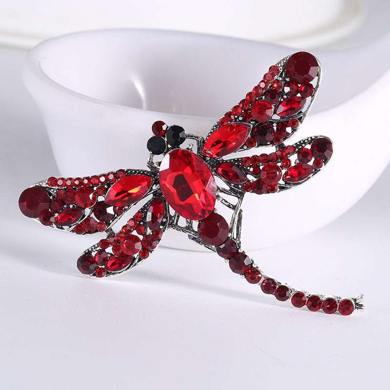 Rhinestone Dragonfly Brooch PA3211 - Large PA3211
