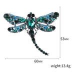 Rhinestone Dragonfly Brooch PA3211 - Large PA3211
