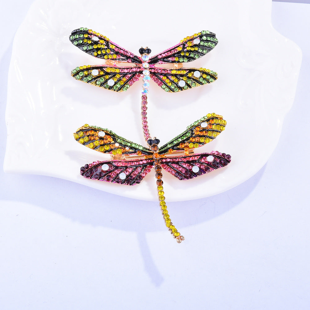 Rhinestone-Embellished Alloy Dragonfly Brooch PA3230 - view 3