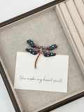 Rhinestone-Embellished Alloy Dragonfly Brooch PA3230 - view 6