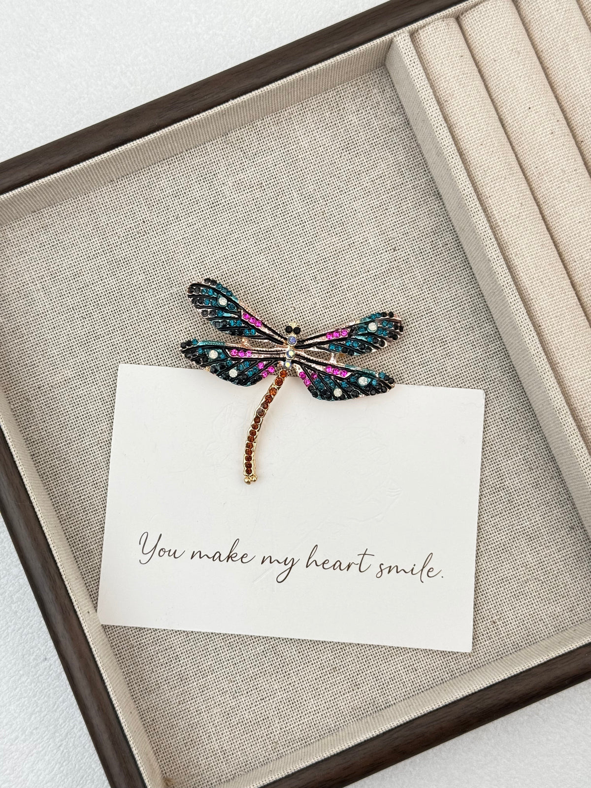 Rhinestone-Embellished Alloy Dragonfly Brooch PA3230 - view 6