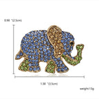 Rhinestone Elephant Brooch PA3260