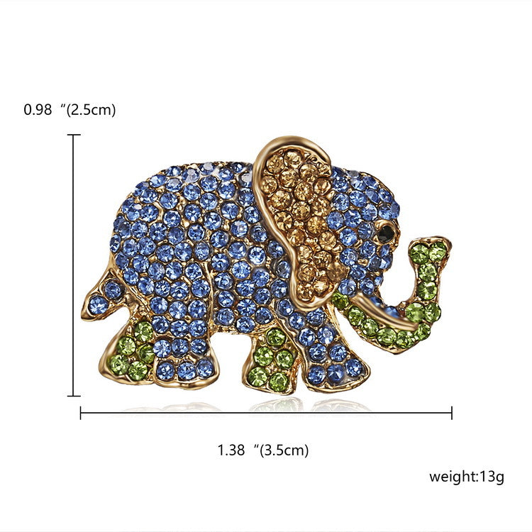 Rhinestone Elephant Brooch PA3260